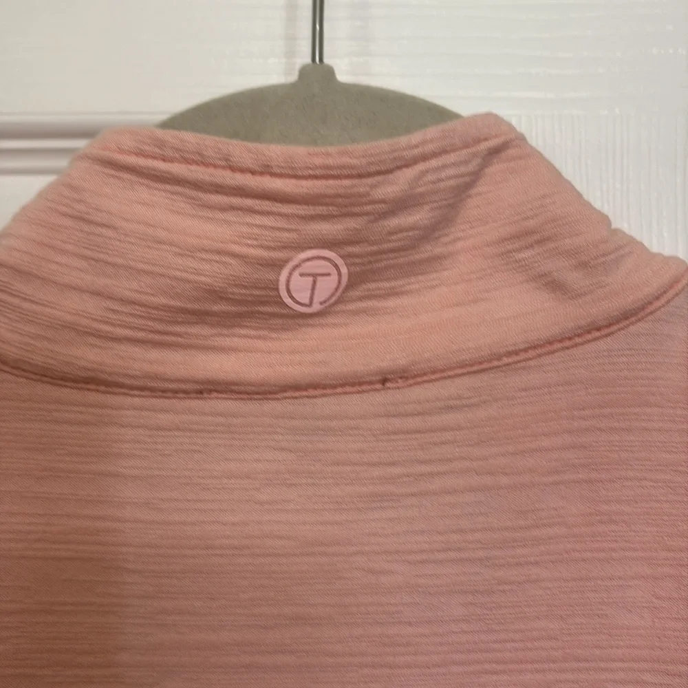 *Talbots Women's Pink Salmon Peach Zip Up Mock Neck Jacket Cover Up UPF 50+ - Picture 12 of 12
